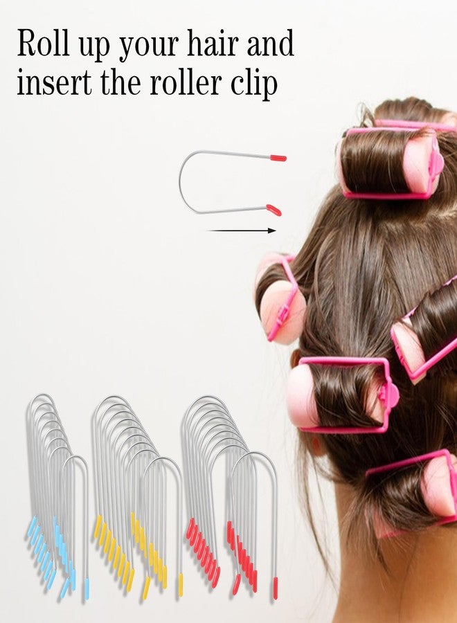 Nogeqi 24pcs Hot Roller Clips,Hot Curler Clips Replacement Kit,Replacement Hot Roller Clips for Heated Rollers,Hot Curlers Cilp Fits All Sized Rollers Curlers(¾", 1", 1¼") - Image 3